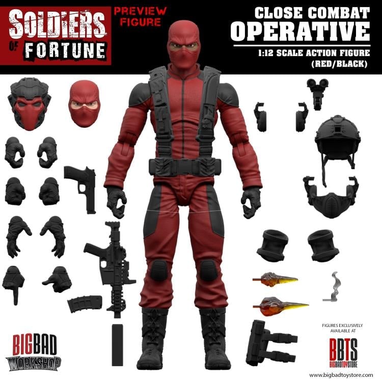 Soldiers of Fortune Close Combat Operative (Red/Black) 1/12 Scale BBTS 25th Anniversary Exclusive Action Figure Gallery Image 12