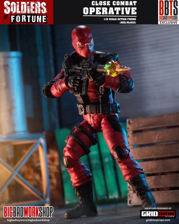 Soldiers of Fortune Close Combat Operative (Red/Black) 1/12 Scale BBTS 25th Anniversary Exclusive Action Figure Gallery Image 8