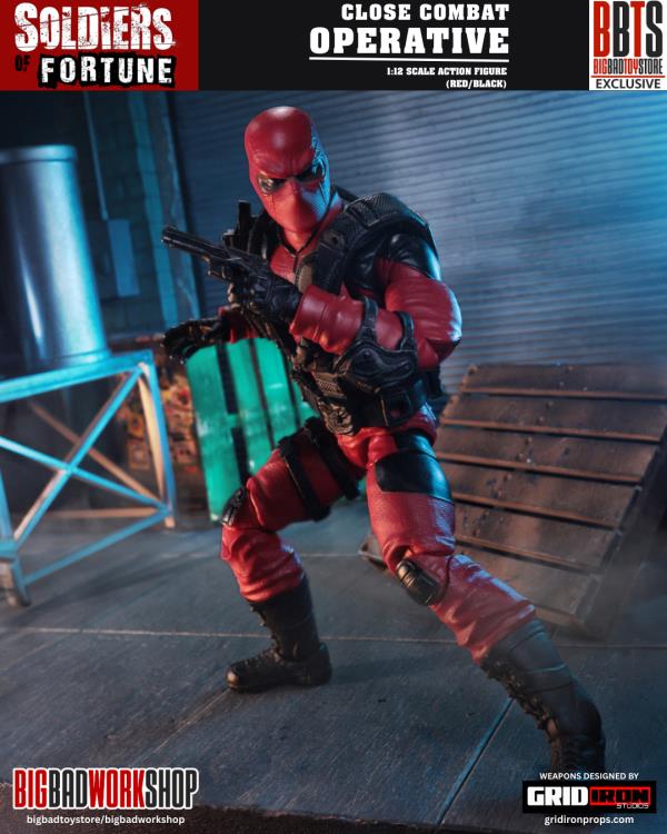 Soldiers of Fortune Close Combat Operative (Red/Black) 1/12 Scale BBTS 25th Anniversary Exclusive Action Figure Gallery Image 7