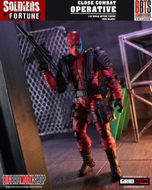 Soldiers of Fortune Close Combat Operative (Red/Black) 1/12 Scale BBTS 25th Anniversary Exclusive Action Figure Gallery Image 3