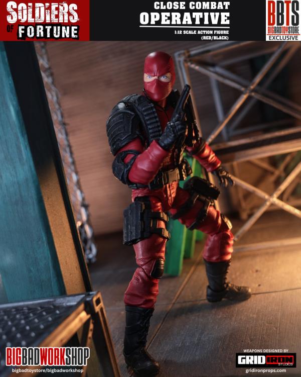 Soldiers of Fortune Close Combat Operative (Red/Black) 1/12 Scale BBTS 25th Anniversary Exclusive Action Figure Gallery Image 5