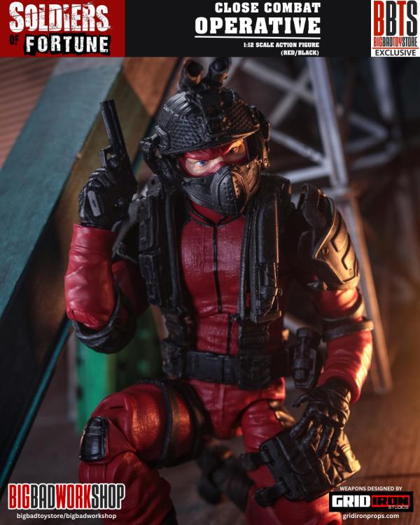 Soldiers of Fortune Close Combat Operative (Red/Black) 1/12 Scale BBTS 25th Anniversary Exclusive Action Figure Gallery Image 11