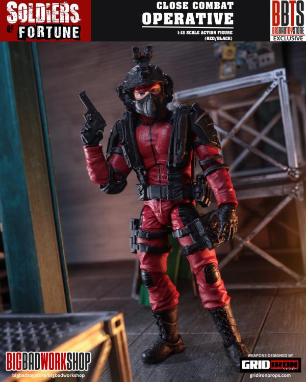 Soldiers of Fortune Close Combat Operative (Red/Black) 1/12 Scale BBTS 25th Anniversary Exclusive Action Figure Gallery Image 6