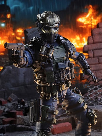 Operation: Monster Force Season 02 Delta Red Nightshade Unit 1/12 Scale BBTS 25th Anniversary Exclusive Action Figure Gallery Image 2