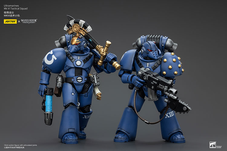 Warhammer: The Horus Heresy Ultramarines MKVI Tactical Squad Sergeant with Plasma Pistol and Power Sword 1/18 Scale Action Figure Gallery Image 12