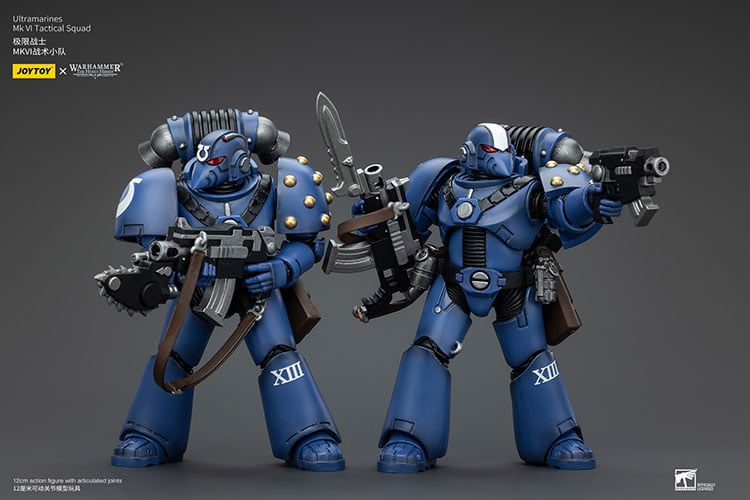 Warhammer: The Horus Heresy Ultramarines MKVI Tactical Squad Sergeant with Plasma Pistol and Power Sword 1/18 Scale Action Figure Gallery Image 11
