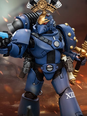 Warhammer: The Horus Heresy Ultramarines MKVI Tactical Squad Sergeant with Plasma Pistol and Power Sword 1/18 Scale Action Figure Gallery Image 2