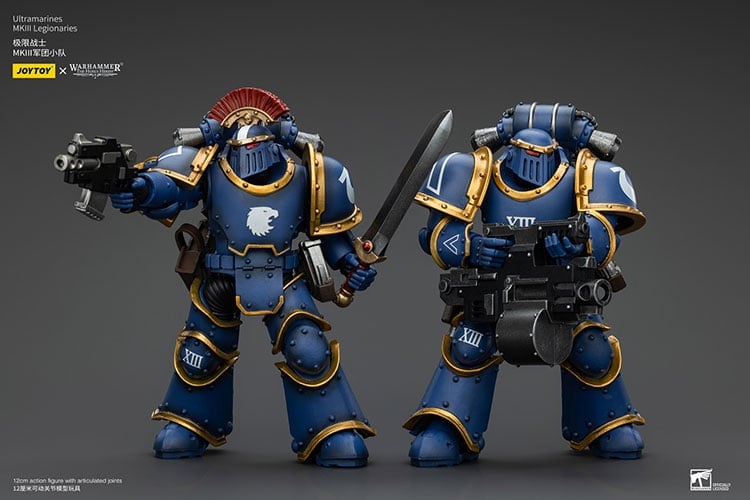 Warhammer: The Horus Heresy Ultramarines Legion MKIII Tactical Squad Sergeant with Power Sword 1/18 Scale Action Figure Gallery Image 10