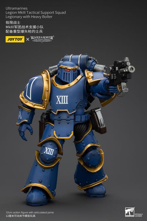 Warhammer: The Horus Heresy Ultramarines MKIII Legionaries Legionary with Heavy Bolter 1/18 Scale Action Figure Gallery Image 7