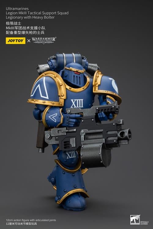 Warhammer: The Horus Heresy Ultramarines MKIII Legionaries Legionary with Heavy Bolter 1/18 Scale Action Figure Gallery Image 5