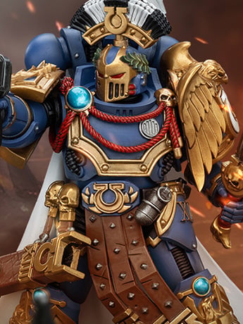 Warhammer: The Horus Heresy Ultramarines Legion Praetor with Power Sword and Volkite Serpenta 1/18 Scale Action Figure Gallery Image 2
