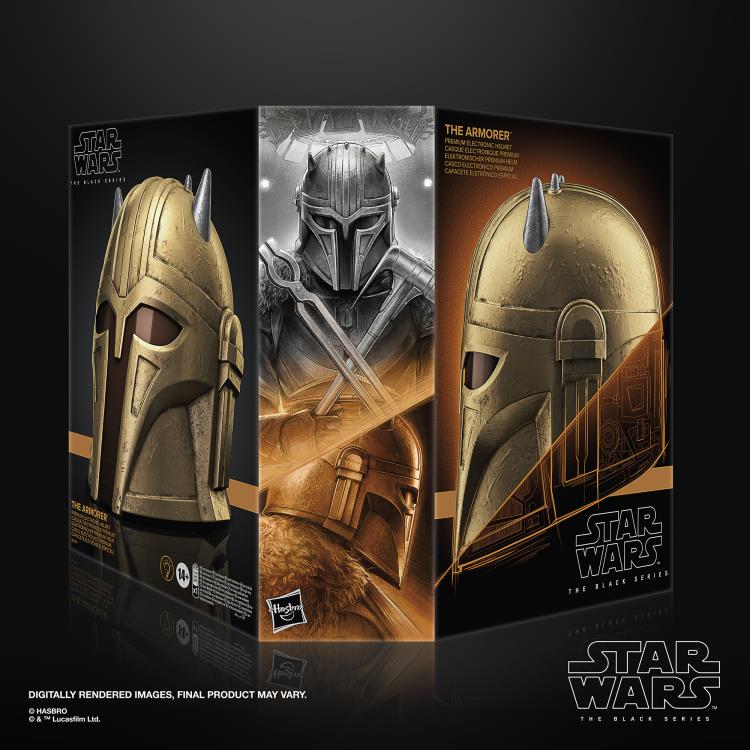 Star Wars: The Black Series The Armorer 1:1 Scale Wearable Electronic Helmet Gallery Image 9