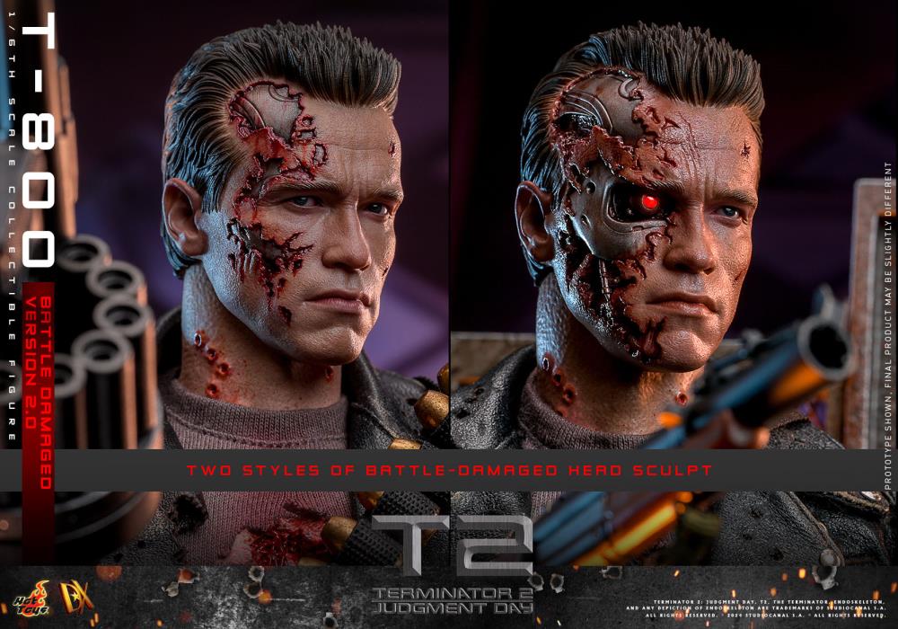 Terminator 2: Judgement Day DX46 T-800 (Battle Damaged Version 2.0) 1/6th Scale Collectible Figure Gallery Image 24