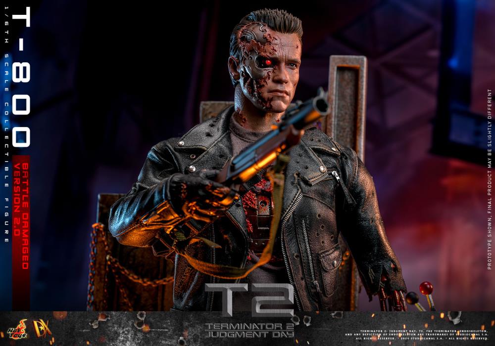 Terminator 2: Judgement Day DX46 T-800 (Battle Damaged Version 2.0) 1/6th Scale Collectible Figure Gallery Image 13