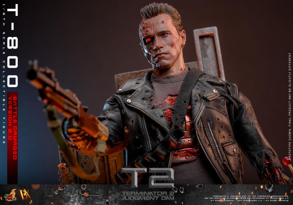 Terminator 2: Judgement Day DX46 T-800 (Battle Damaged Version 2.0) 1/6th Scale Collectible Figure Gallery Image 12