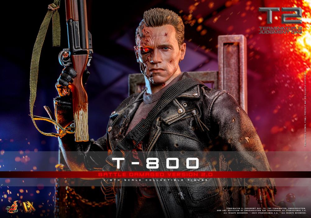 Terminator 2: Judgement Day DX46 T-800 (Battle Damaged Version 2.0) 1/6th Scale Collectible Figure Gallery Image 3