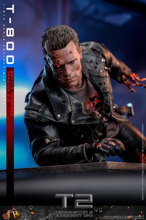 ミリタリー TERMINATOR 2 T-800 (Battle Damaged Version 2.0) Sixth Scale Figure by Hot Toys