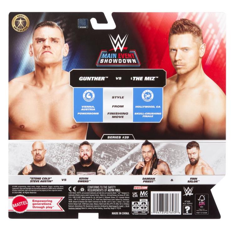 WWE Main Event Showdown Series 20 Gunther & The Miz Two-Pack