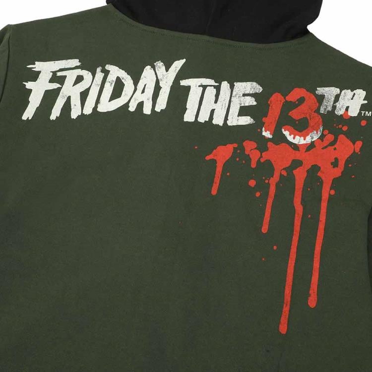 Friday the 13th Jason Voorhees Cosplay Zip-Up Mask Hoodie Gallery Image 11