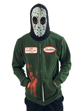 Friday the 13th Jason Voorhees Cosplay Zip-Up Mask Hoodie Gallery Image 2