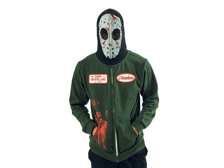 Friday the 13th Jason Voorhees Cosplay Zip-Up Mask Hoodie Gallery Image 1
