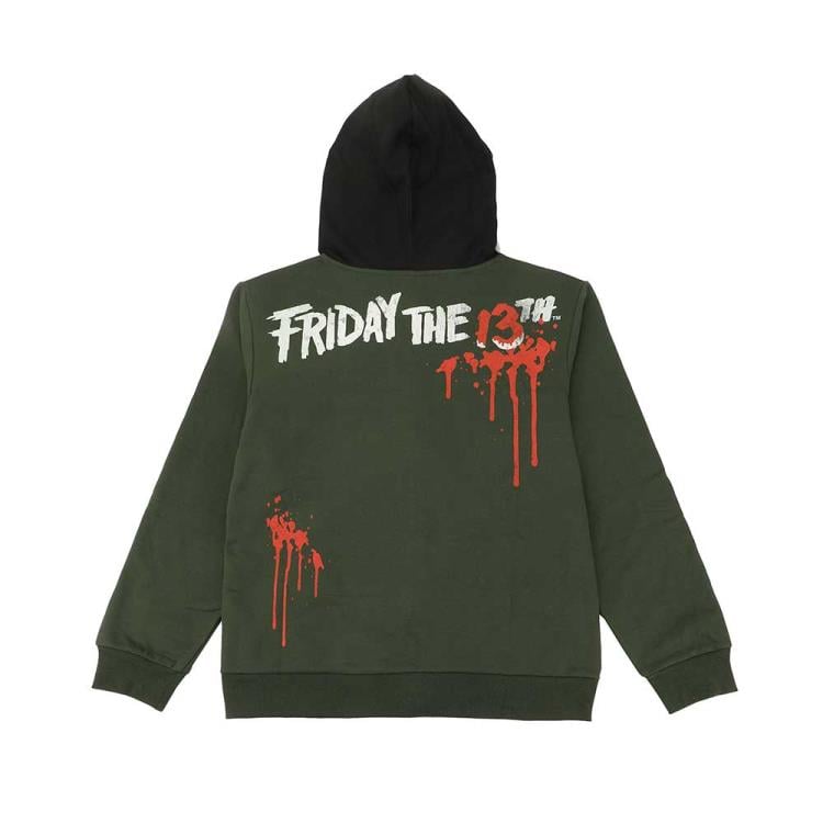 Friday the 13th Jason Voorhees Cosplay Zip-Up Mask Hoodie Gallery Image 9