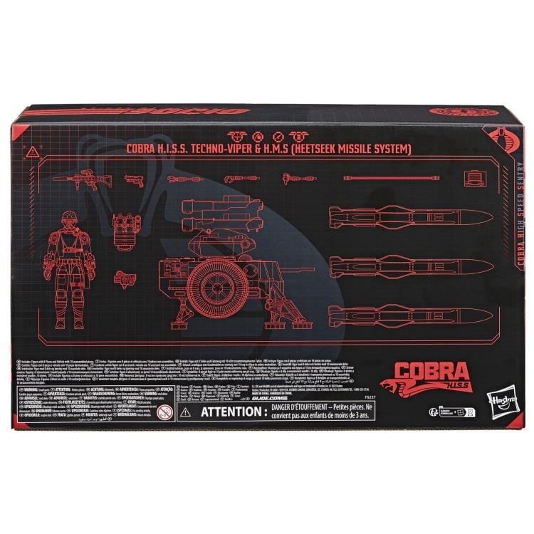 G.I. Joe Classified Series Cobra H.I.S.S. Techno-Viper & H.M.S. (Heetseek Missile System) Exclusive Action Figure Set Gallery Image 15