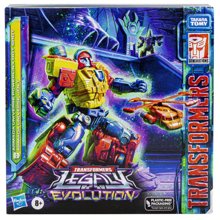 Transformers: Legacy Evolution Armada Universe Powerlinx Hot Shot and Jolt Exclusive Action Figure Set Gallery Image 17