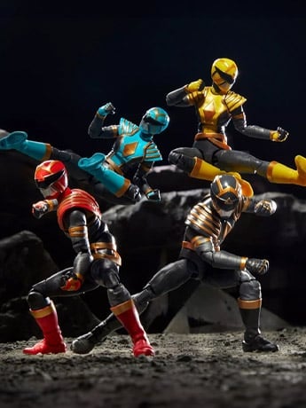 Image of Power Rangers Lightning Collection Omega Rangers Exclusive Action Figure Four-Pack