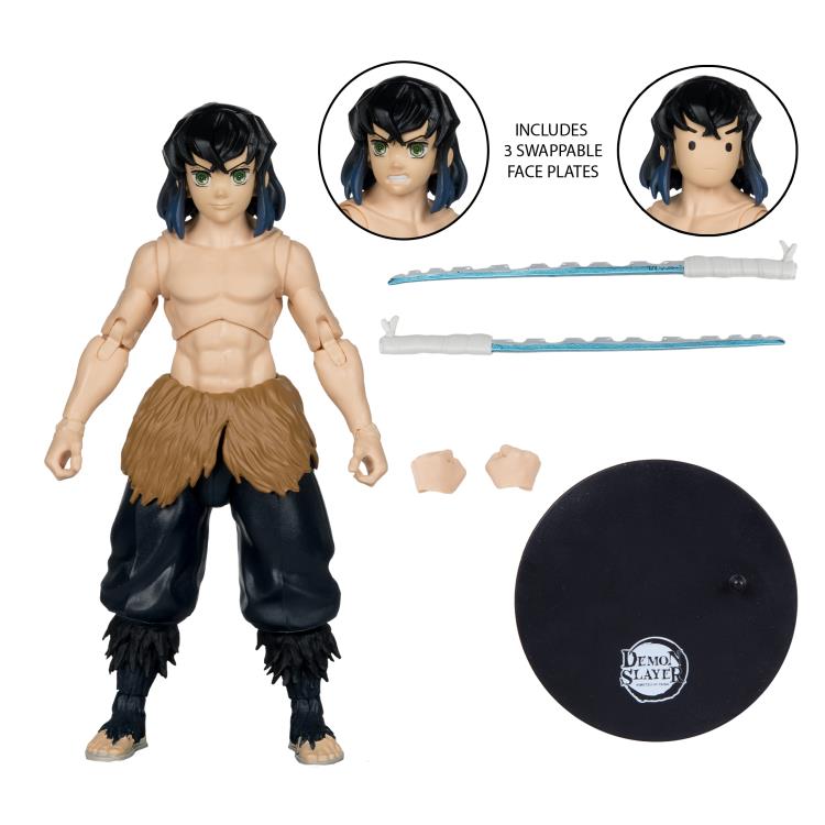 Demon Slayer: Kimetsu no Yaiba Inosuke Hashibira (Unmasked)  7" Action Figure Gallery Image 7