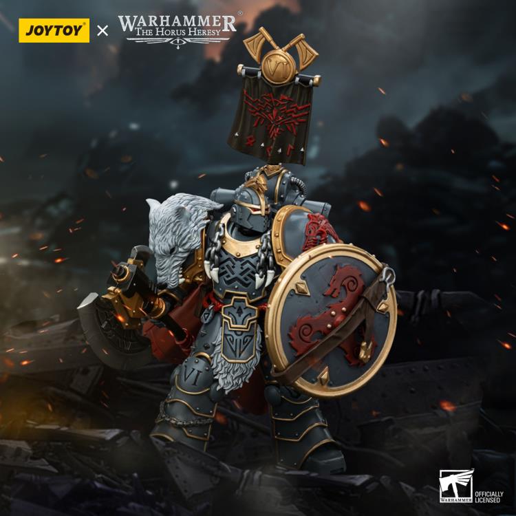 Warhammer: The Horus Heresy Space Wolves Legion Praetor with Power Axe and Combat Shield 1/18 Scale Action Figure Gallery Image 8