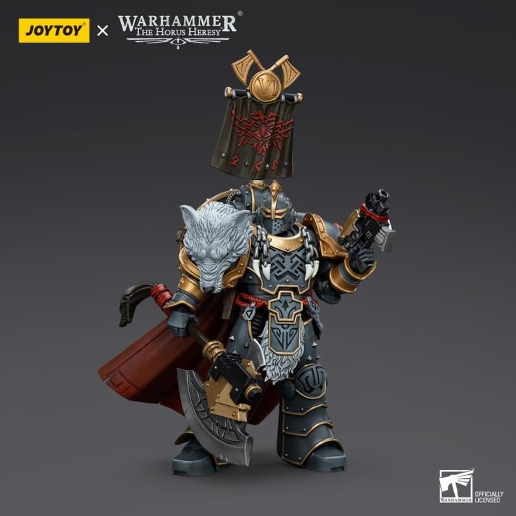 Warhammer: The Horus Heresy Space Wolves Legion Praetor with Power Axe and Combat Shield 1/18 Scale Action Figure Gallery Image 5
