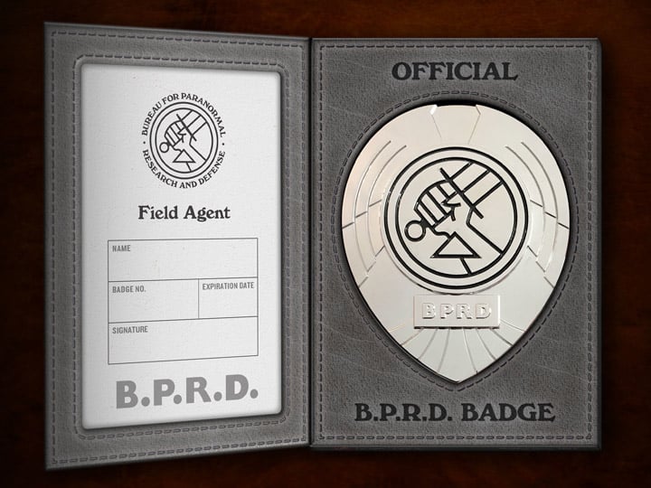 Hellboy Official B.P.R.D. Field Agent Badge Replica Gallery Image 1