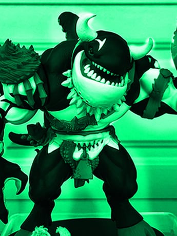 MONSTORS Sham-Moo-Moo (Glow-in-the-Dark Variant) Action Figure Gallery Image 2