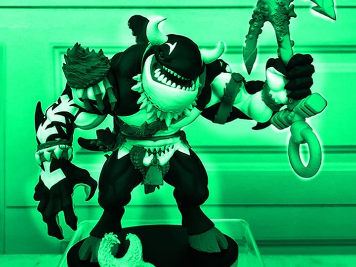 MONSTORS Sham-Moo-Moo (Glow-in-the-Dark Variant) Action Figure Gallery Image 1