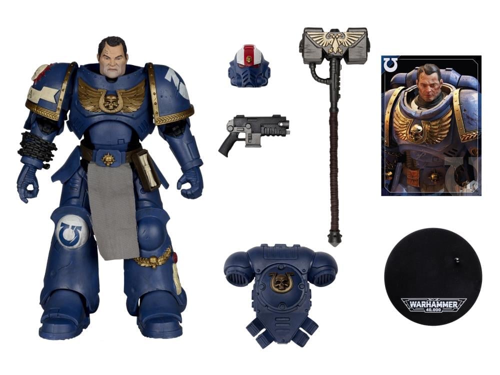 Warhammer 40,000: Space Marine 2 Ultramarines Lieutenant Titus Action Figure Gallery Image 7