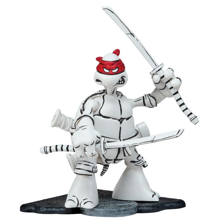 Teenage Mutant Ninja Turtles 40th Anniversary PX Previews Black & White Original Sketch Leonardo Exclusive Figure Gallery Image 3
