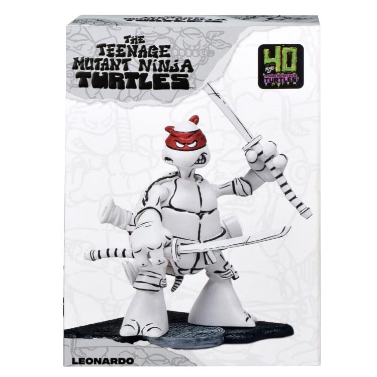 Teenage Mutant Ninja Turtles 40th Anniversary PX Previews Black & White Original Sketch Leonardo Exclusive Figure Gallery Image 6