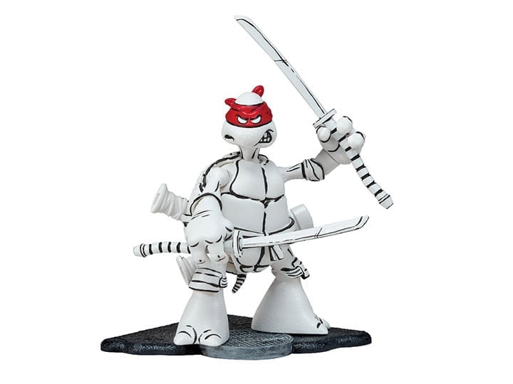 Teenage Mutant Ninja Turtles 40th Anniversary PX Previews Black & White Original Sketch Leonardo Exclusive Figure Gallery Image 1