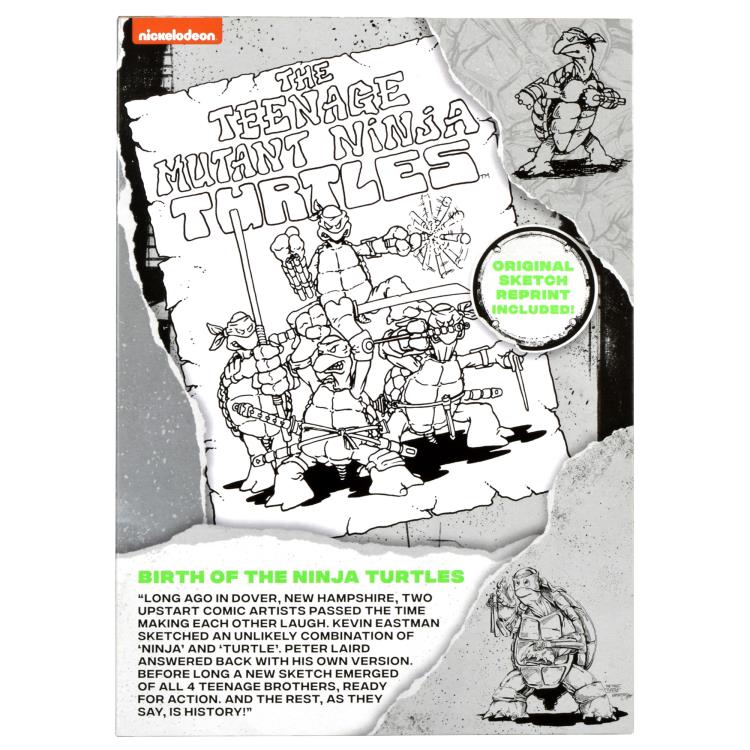 Teenage Mutant Ninja Turtles 40th Anniversary PX Previews Black & White Original Sketch Donatello Exclusive Figure Gallery Image 6