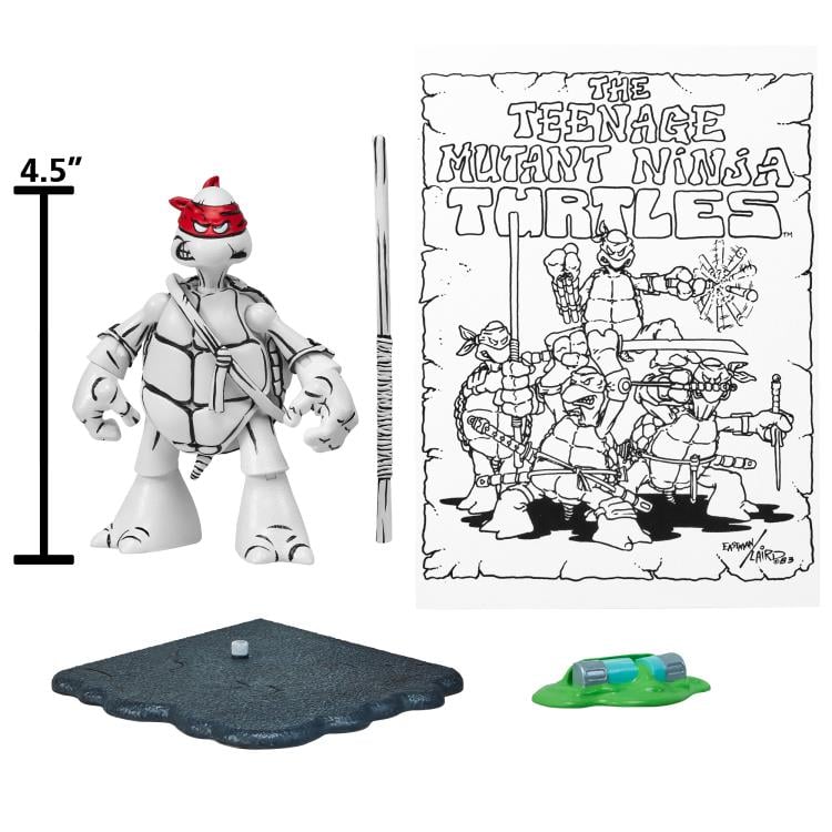 Teenage Mutant Ninja Turtles 40th Anniversary PX Previews Black & White Original Sketch Donatello Exclusive Figure Gallery Image 4