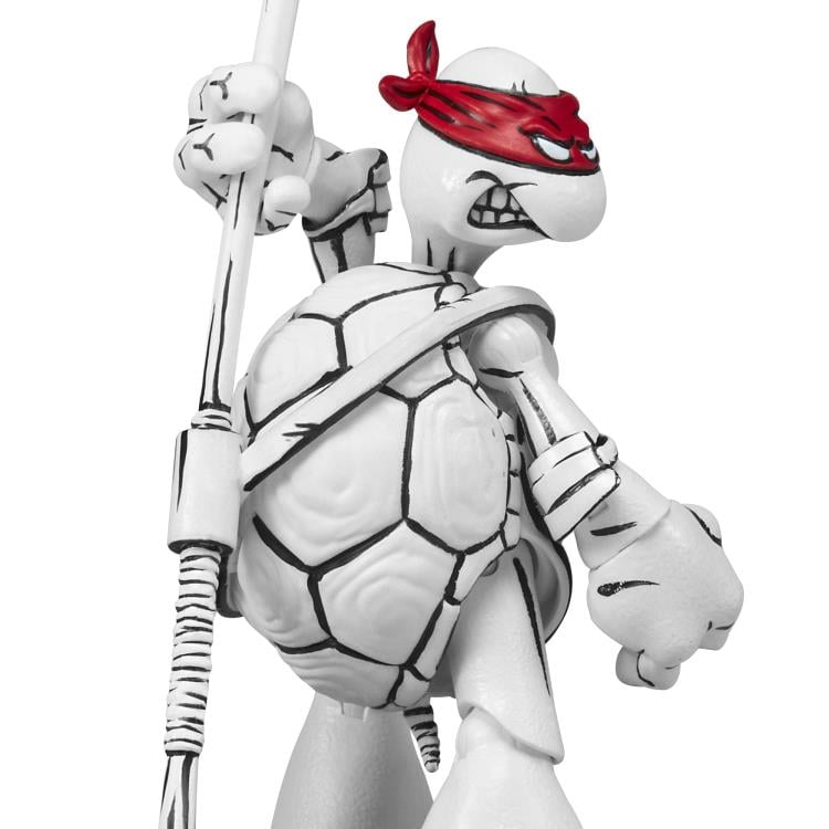 Teenage Mutant Ninja Turtles 40th Anniversary PX Previews Black & White Original Sketch Donatello Exclusive Figure Gallery Image 3