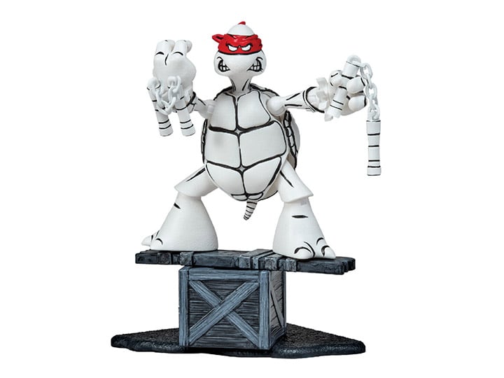 Teenage Mutant Ninja Turtles 40th Anniversary PX Previews Black & White Original Sketch Michelangelo Exclusive Figure Gallery Image 1
