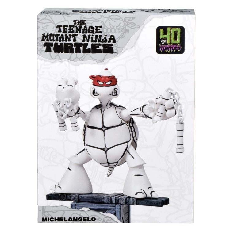 Teenage Mutant Ninja Turtles 40th Anniversary PX Previews Black & White Original Sketch Michelangelo Exclusive Figure Gallery Image 4