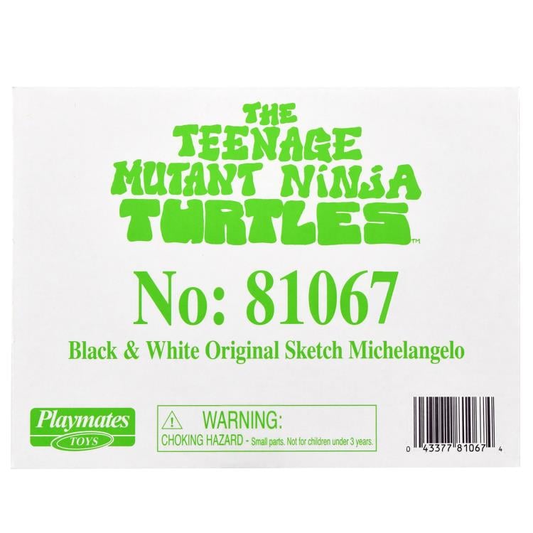 Teenage Mutant Ninja Turtles 40th Anniversary PX Previews Black & White Original Sketch Michelangelo Exclusive Figure Gallery Image 6