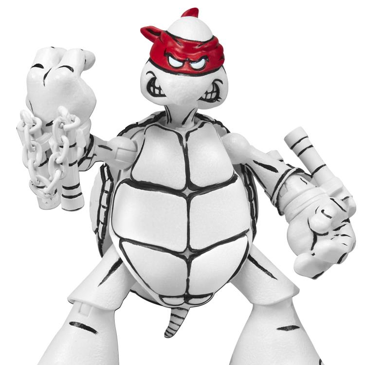 Teenage Mutant Ninja Turtles 40th Anniversary PX Previews Black & White Original Sketch Michelangelo Exclusive Figure Gallery Image 3