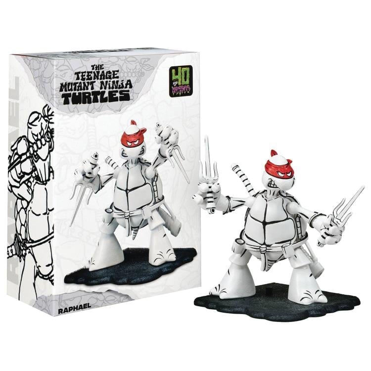 Teenage Mutant Ninja Turtles 40th Anniversary PX Previews Black & White Original Sketch Raphael Exclusive Figure Gallery Image 9