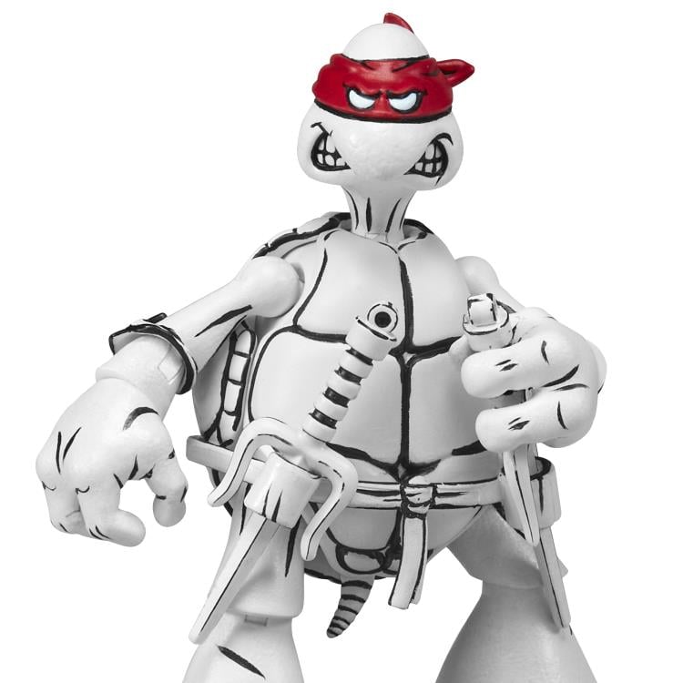 Teenage Mutant Ninja Turtles 40th Anniversary PX Previews Black & White Original Sketch Raphael Exclusive Figure Gallery Image 3