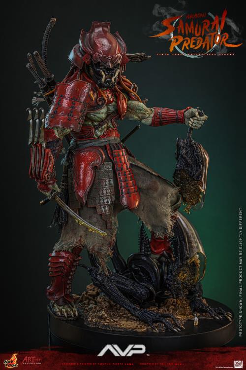 Alien vs. Predator AC06 Akaoni Samurai Predator 1/6th Scale Collectible Figure Gallery Image 9