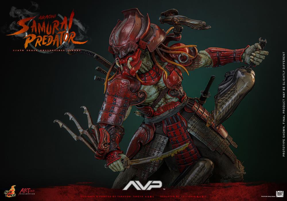 Alien vs. Predator AC06 Akaoni Samurai Predator 1/6th Scale Collectible Figure Gallery Image 16